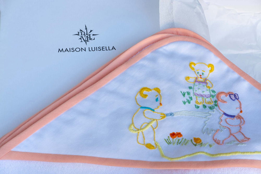 Peignoir bébé brodé