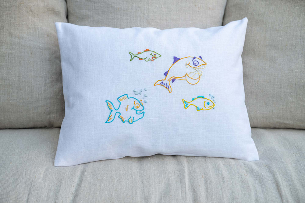 Coussin brodé
